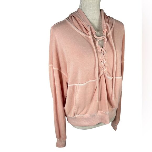 FP Movement By Free People Light Pink Believer Pullover Hoodie Sweatshirt - Picture 5 of 9